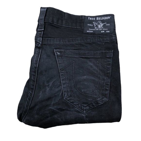 TRUE religion jeans size 38 ROCCO relaxed skinny black - Picture 1 of 10